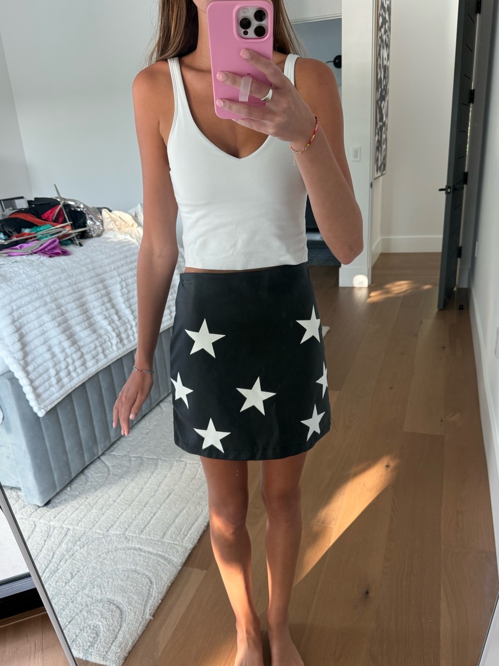 Princess Polly Leather Star Mini Skirt Size 0
